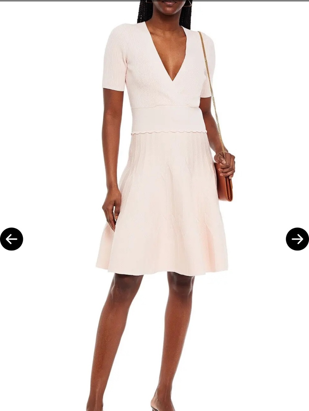 Sandro Paris Esmera Wrap Effect Knitted Dress size 2 US
